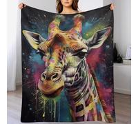 PAZZK Giraffe Throw Blanket, Warm Thick Soft All Season Fluffy Plush Couch Throw, Cozy Flannel Blanket Sofa Bed, Microfiber Anti-pilling Washable Bed Blanket,（130×150cm）