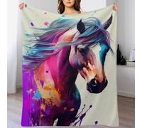 PAZZK Horse Blanket Ultra-soft Micro Fleece Blanket Soft And Warm Digitally Printed Blanket Blanket Anti-pilling Throw Blanket For Adults & Kids（100×130cm）