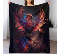 Phoenix Throw Blanket, Warm Thick Soft All Season Fluffy Plush Couch Throw, Cozy Flannel Blanket Sofa Bed, Microfiber Anti-pilling Washable Bed Blanket,（130×150cm）