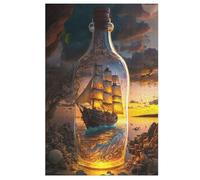 PAZZK Pirate Ship,Boat Wooden Jigsaw Puzzle 1000 Pieces for Adults & Teens, Vintage-inspired, 78x53cm, 1 Set, 1000 Pieces, 1 Puzzle, Ages 12+