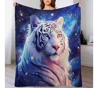 PAZZK Tiger Flannel Throw Blanket, Super Soft Fuzzy Warm, Lightweight Fluffy Plush Blanket for Bed Sofa Couch Travel Nap Throws Blanket（180×200cm）
