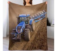 PAZZK Tractor Blanket, 3D Printed Flannel Throw Blanket,Super Soft Cozy Fuzzy Warm Throws,for Nap Blanket, Couch And House Decor Gift Idea（150×200cm）