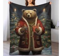 PAZZK Ultra Soft Fleece Bear Throw Plush Blanket Soft Fluffy Flannel Material - Home Decor Bed, Couch, Sofa Travel Nap Throws Blanket（140×180cm）