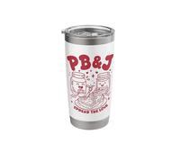 PB&J Spread The Love Peanut Butter Jelly Sandwich Lover Stainless Steel Insulated Tumbler