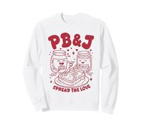 PB&J Spread The Love Peanut Butter Jelly Sandwich Lover Sweatshirt