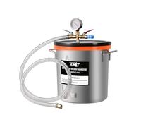 PB Motor Tech 5 Gallon Stainless Steel Vacuum Chamber with Tempered Glass Lid, 18.9L Degassing Chamber, Ideal for Resin Casting, Silicone Degassing, Essential Oils & Wood Stabilization