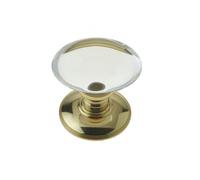 PB Oval Glass Mortice Knob