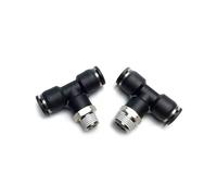 PB Pneumatic Quick Connector N1/8 "1/4" 3/8 "1/2" NPT External Thread Tee British Pipe 5/32 1/4 5/16 3/8 1/2 PU Hose Air Pipe(PB 5l16-N03(NPT3l8))