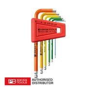 PB Swiss Tools Allen Wrench Set in Plastic Holder 6-Piece 1.5-5 mm Rainbow