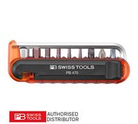 PB Swiss 470 BikeTool 11 in 1 Pocket Cycling Tool Bit Set - Red