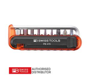 PB Swiss 470 BikeTool 11 in 1 Pocket Cycling Tool Bit Set - Red