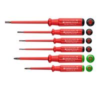 PB Swiss 5543 6 Piece Classic VDE Insulated Screwdriver Set - Slotted & Pozi