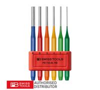 PB Swiss 755.BL RB 6 Piece RainBow Pin Punch Set 2-8mm
