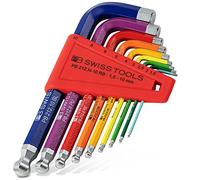 PB SWISS TOOLS Allen Key Set PB 212.H-10 RB | 100% Swiss Made | 9-Piece Hex Key Set 1.5/2/2.5/3/4/5/6/8/10 mm for Screwdriving in Industry and Trade