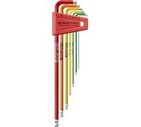 PB Swiss Tools Allen Key Set PB 212.LH-6 RB | 100% Swiss Made | 7-Piece Hex Key Set 1.5/2/2.5/3/4/5/6 mm for Screwing Work in Industry and Crafts