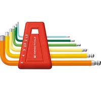 PB Swiss Tools Allen Wrench Set in Plastic Holder 6-Piece 1.5-5 mm Rainbow