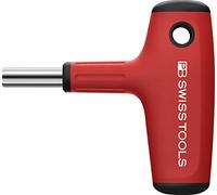 PB Swiss Tools Cross Handle Bit Holder PB 1254.10-30 | 100% Swiss Made | Cross Handle Screwdriver with Magnetic Stainless Steel Bit Holder for C6 and E6 (1/4 Inch) Precision Bits, Blade Length 30 mm