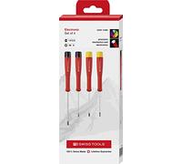 PB Swiss Tools Electronic Screwdriver Set PB 8620 | 100% Swiss Made | 4-Piece Precision Mechanic Screwdriver Set Slotted/Cross for Fine Adjusting Work