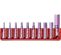 PB Swiss Tools Full BitBlock PB C6.709 with 10 C6 1/4" PrecisionBits | 100% Swiss Made | Bits can be pushed out sideways or upwards