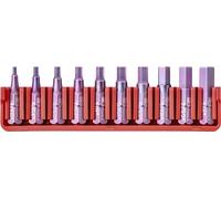 PB Swiss Tools Full BitBlock PB C6.711 with 10 C6 1/4" PrecisionBits | 100% Swiss Made | Bits can be pushed out sideways or upwards