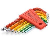 PB Swiss Tools Hexagon Socket Set PB 212.H-6 RB | 100% Swiss Made | 7-Piece Hex Key Set 1.5/2/2.5/3/4/5/6 mm for Screwdriving Work in Industry and Crafts