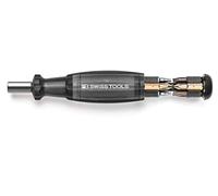 PB Swiss Tools PB-6464-Black Insider Pocket Tool with Integrated bit Magazine and 8 PrecisionBits C6 - Swiss Made