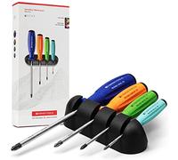 PB Swiss Tools Phillips screwdriver set PB 8242.RB | 100% Swiss Made | 4-piece SwissGrip screwdriver set PH 0/1/2/3, including practical wall bracket