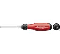 PB Swiss Tools Ratchet Screwdriver Long PB 38510.R-100 | 100% Swiss Made | SwissGrip Evo Screwdriver Bit Holder Magnetic for C6 Precision Bits, Blade Length 100 mm