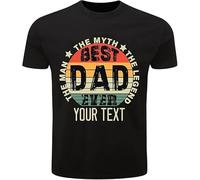 PB TECH Men's T-Shirt for Fathers Day 'Best DAD Ever' Gift for Dad on Father's Day or Birthday from Daughters Sons Wife for Daddy Available Size from S-3XL