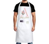 PB TECH Personalised Apron Baking Gift Customisable Initial With Name Gift For BBQ Grill Cook kitchen cooking Apron