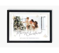 PB TECH Personalised Christmas Memories Family Photo Picture Frame, Add Your Picture with text, Presents For Mom, Dad, Kids, Friends for Christmas Day (Design 02)