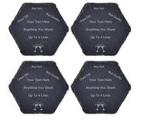 PB TECH Personalised Engraved Slate Coaster/Placemat - Customisable With Any Text - Optional Image - Gift for Men Women for Birthday Father's Day Valentine's Day Wedding Christmas (Hexagon, Set of 4)