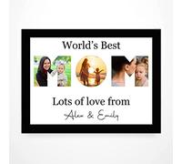 PB TECH Personalised Mother's Day Frame With Mom Pictures Inside The Letters With A Special Message Presents For MOM, Mothers Day, Birthday, A5, A4, A3 Unique gift