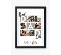 PB TECH Personalised Photo Prints Wall Art with DAD and Custom Names/Message Presents for Dad, Grandfather, Birthday, Christmas, Fathers Day A5, A4, A3 Prints & Framed