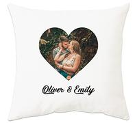 PB TECH Personalised Pillow Cushion Cover, Customised With Any Image, Any Name & Text Message, Gift for Girlfriend, Husband, Wife, Family, Birthday Wedding Keepsake Home Décor Throw Pillow/Cushion.