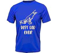 PB TECH Personalised T-Shirt - Father's Day, Birthday Gift, Customized with Your and Kids Name for Dad, Son and Daughter Best Celebration Gift. (UK, Alpha, S, Regular, Regular, Navy Blue)