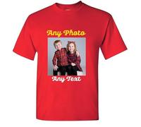 PB TECH Personalised T-Shirt - Unisex Stag T-Shirt Hen - Customised Image/Picture/Photo/Text/Create Your Own Custom Personalised Tee (as8, Alpha, m, Regular, Regular, Red)