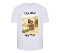 PB TECH Personalised T-Shirt - Unisex Stag Tee Hen - Personalised Image/Picture/Photo/Text/Create Your Own Custom Personalised T-Shirt (as8, Alpha, s, Regular, Regular) White