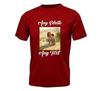 PB TECH Personalised T-Shirt - Unisex Stag Tee Hen - Personalised Image/Picture/Photo/Text/Create Your Own Custom Personalised T-Shirt (as8, Alpha, x_l, Regular, Regular) Red