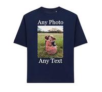 PB TECH Personalised Unisex Stag & Hen T-Shirt - Custom Image/Photo/Text - Create Your Own Design (AS8, Alpha, 3XL, Regular Fit, Navy Blue)