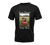 PB TECH Personalised Unisex Stag T-Shirt - Upload Your Personalised Image/Picture/Photo/Text - Create Your Own Custom T-Shirt (S) Black