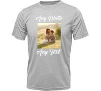PB TECH Personalised Unisex T-Shirt - Custom Image, Photo, or Text - Create Your Own Stag or Hen Party Shirt (AS8, Alpha, 3XL, Regular Fit, Grey)