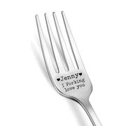 PB TECH Stainless Steel Engraved Dinner Fork - 'Forking Love You' Funny Carving Forks, Unique for Christmas, Valentine's Day, Birthday (2)
