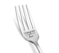PB TECH Stainless Steel Engraved Dinner Fork - Personalized Letter 'Forking Love You', Unique Carving Fork, Perfect Gifts for Christmas, Valentine's Day, Birthday (3)