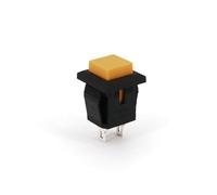 PB04-B 2-Pin Momentary Reset Mini Square Push Button Switch Normally Open 3A/125VAC 10Pcs(10Pcs Yellow)
