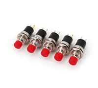 PB05A 7mm ON-OFF 2Pin Latching Self-Locking SPST Normally Open Mini Push Button Switch 5Pcs(5Pcs Red)