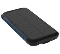 Pb212Wled Outdoor Power Bank With Led Lamp & Solar Panel 10000Mah Black / Blue