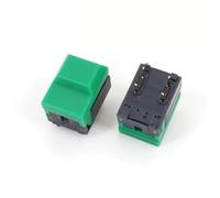PB86-A0 4Pin Momentary Mount Square Push Button Tact Switch For Stage Control Equipment 10Pcs(10PCS Green)