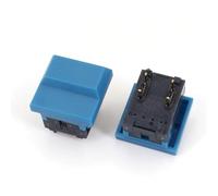 PB86-B0 Large Cap 4Pin Momentary Mount Square Stage Control Push Button Switch 10Pcs(10Pcs Blue)