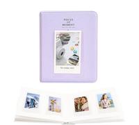 PBAHAUP 1 Piece Album, Mini Photo Album with 64 Pockets with Writing Space, Front Window, Suitable for 3 Inch Photos, Compatible Mini I12/11/9/8 Instant Cameras (Pink)